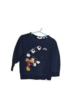 Baby Gap Disney Mickey Mouse Soccer Navy Blue Boys Toddler Sweatshirt Size 2Y